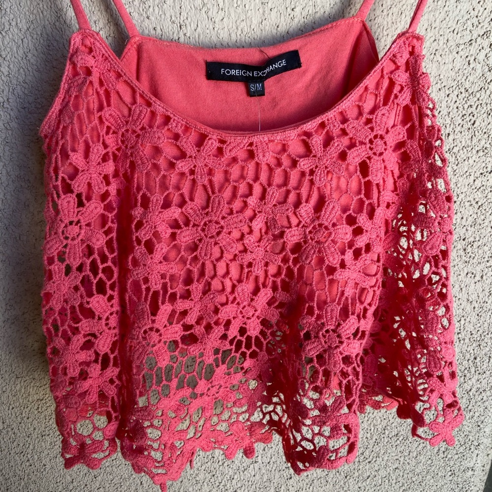 Adorable Crochet Crop-Top (NWT)